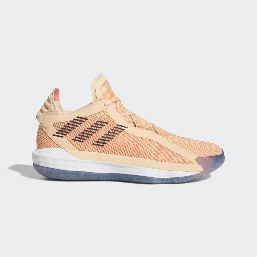 Adidasi Baschet Adidas Dame 6 International Day Barbati Romania - Portocalii/Negrii/Corai FW3667